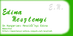 edina meszlenyi business card